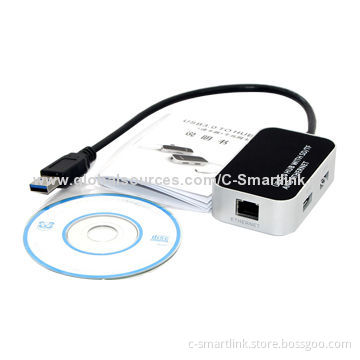 USB3.0 Hub with SD/TF and Ethernet, Supports SD Card and TF Card, USB3.0 Speed 5Gbps, Adapter/3.0